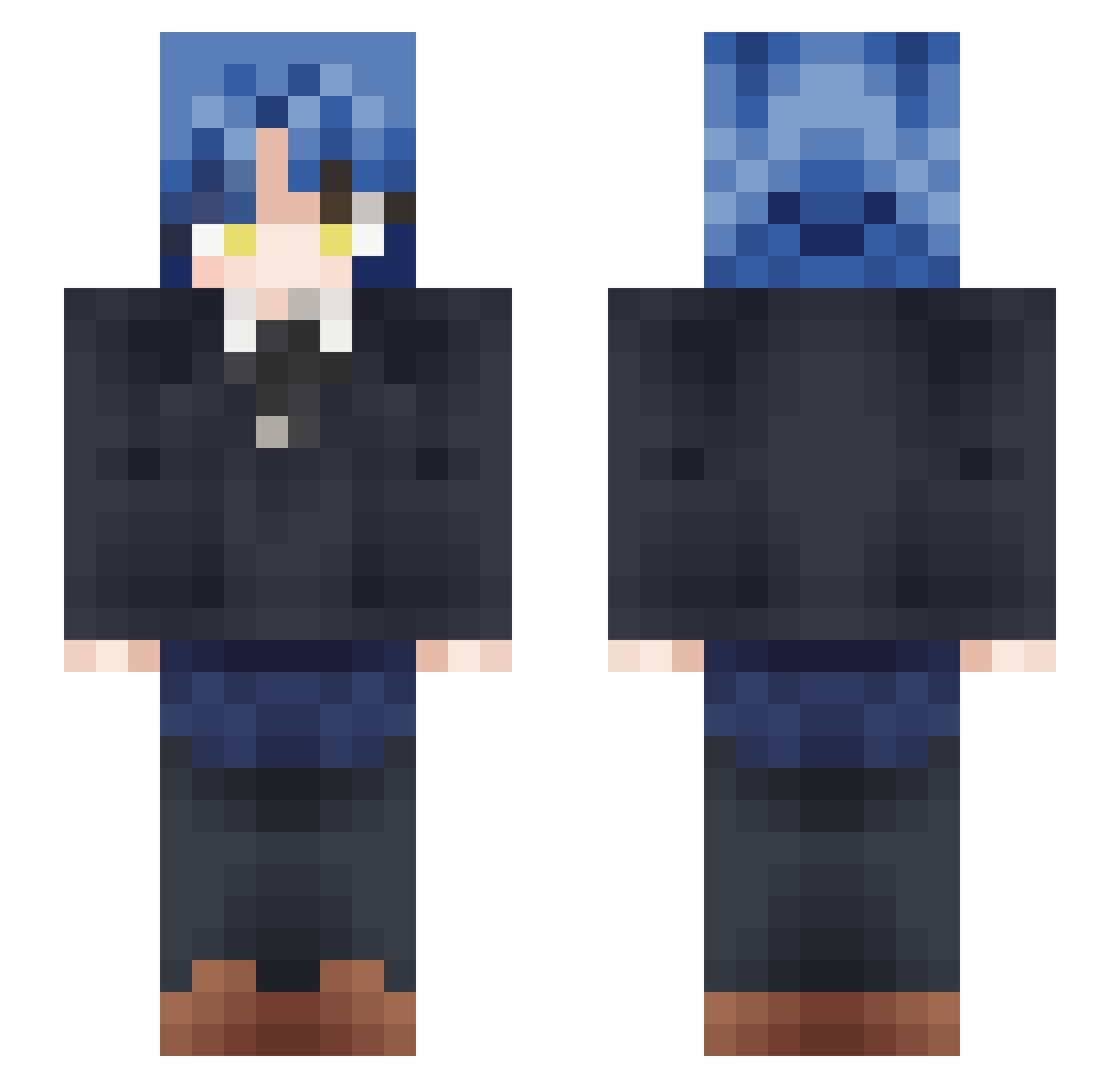blobbeen Minecraft skin, front and back view