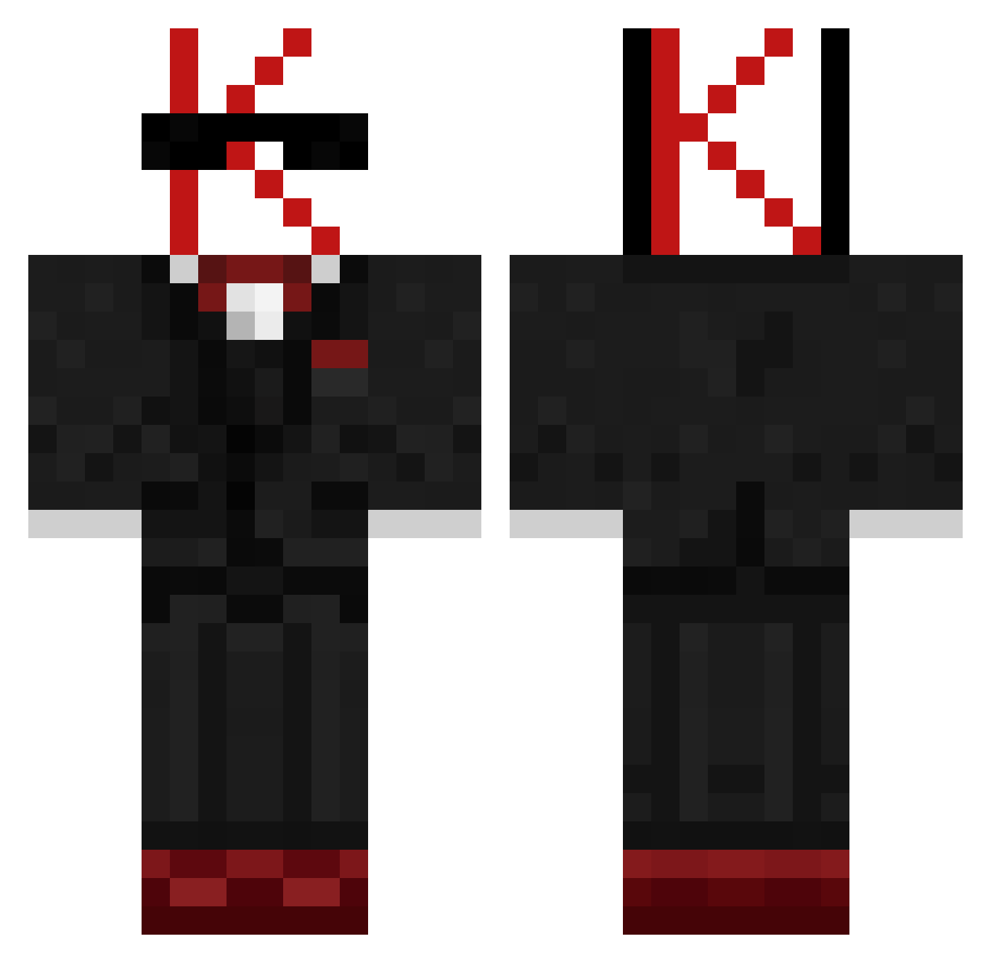 Unlivedcloud251 Minecraft skin, front and back view