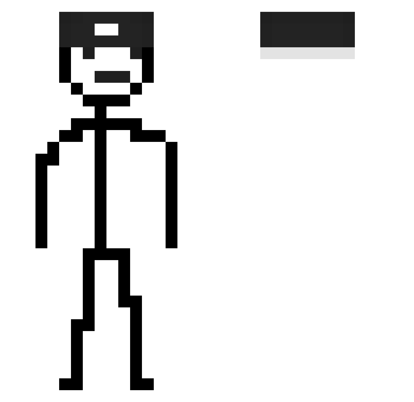 w9pf Minecraft skin, front and back view