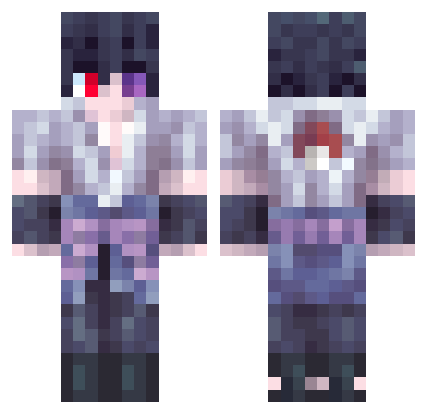 superbikun Minecraft skin, front and back view