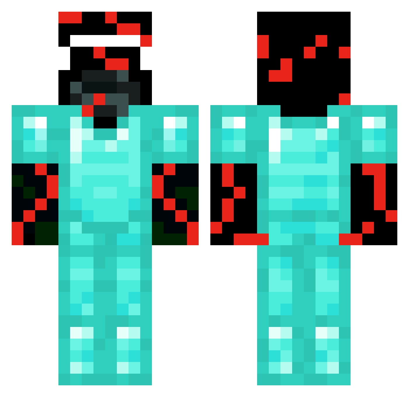 michaelraske Minecraft skin, front and back view