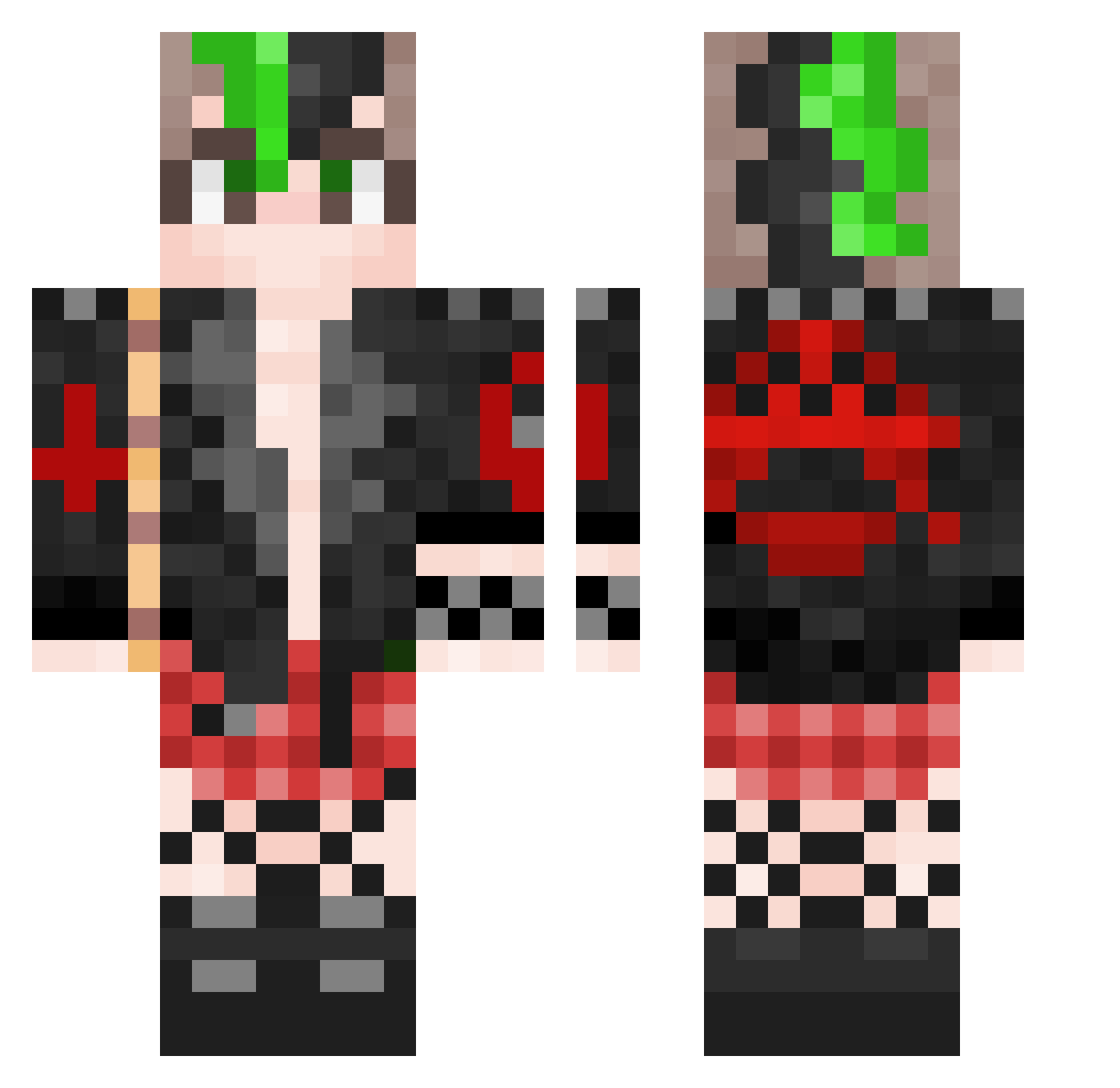 Schleimi89 Minecraft skin, front and back view