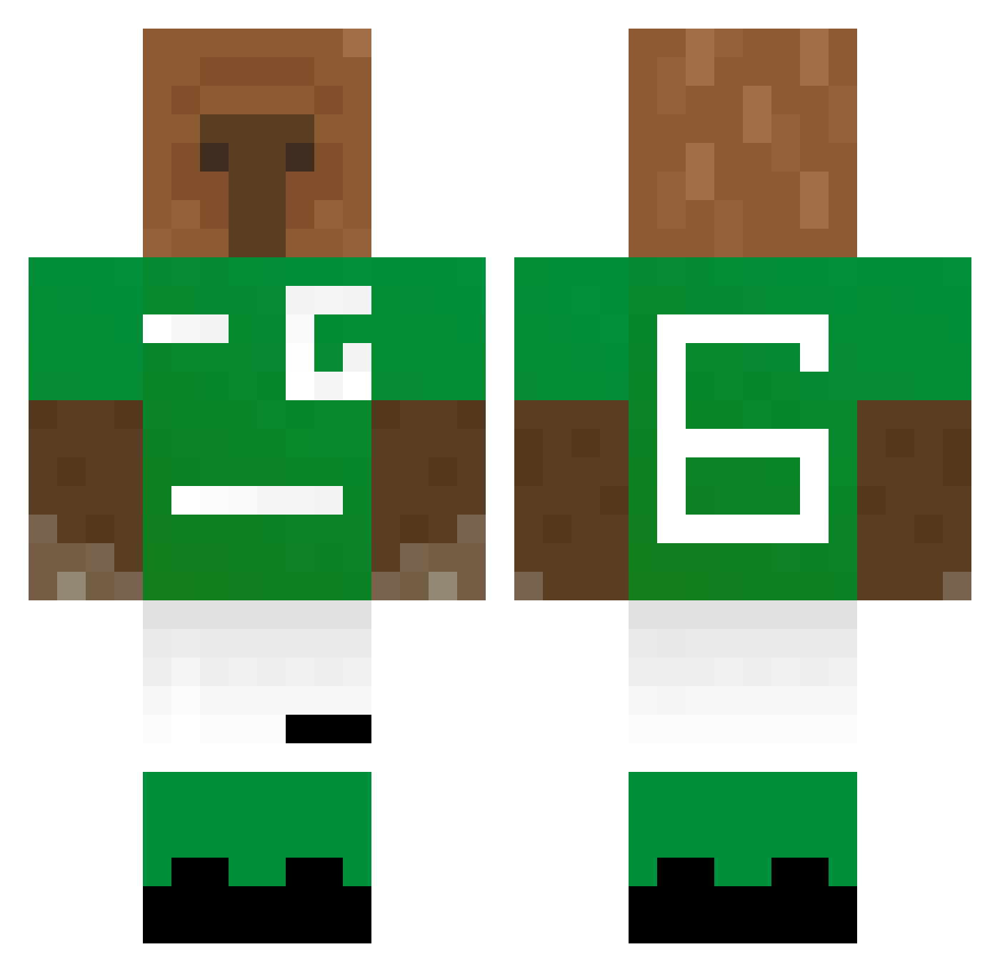 scoobyzin Minecraft skin, front and back view