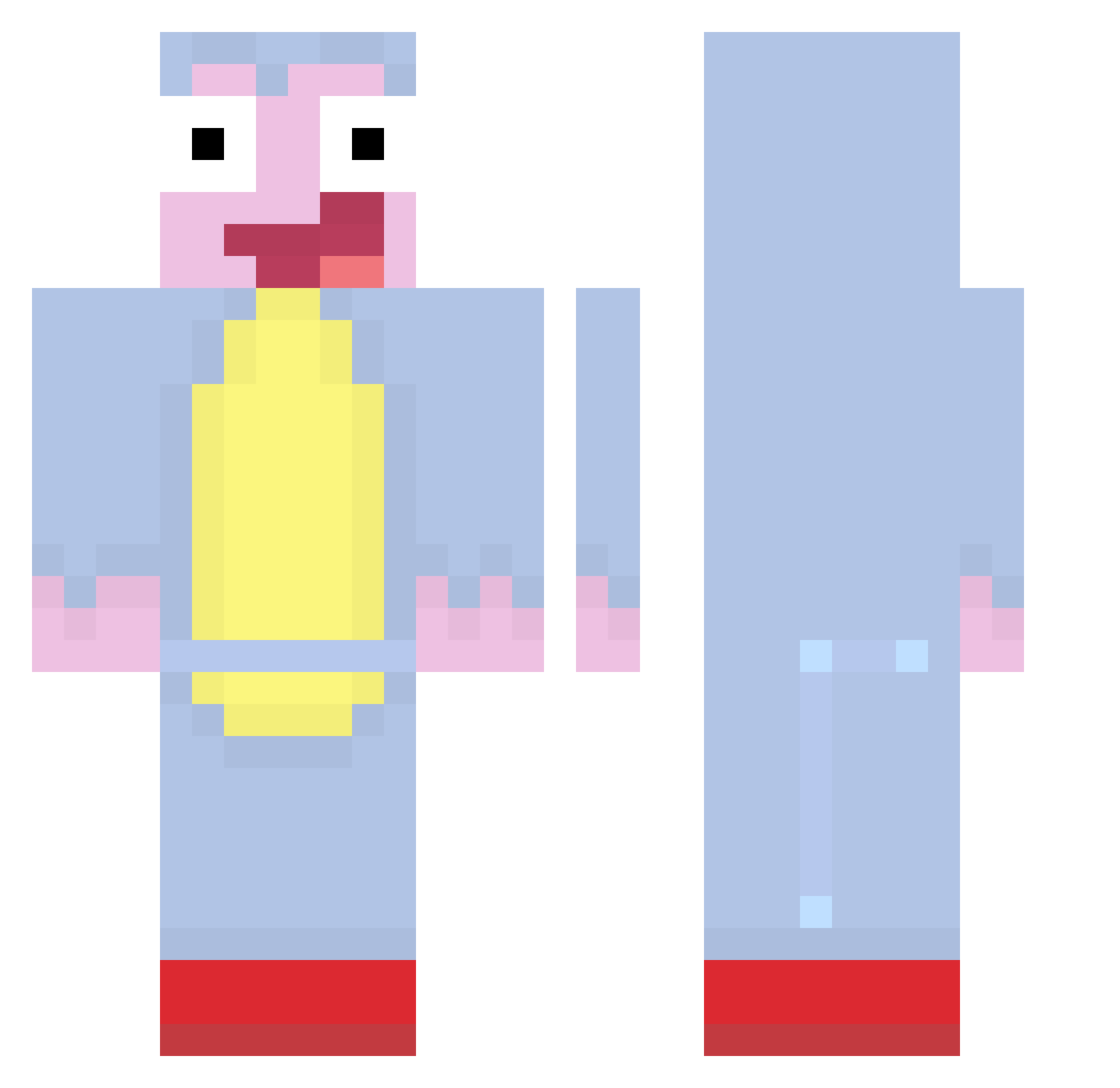 minionman213 Minecraft skin, front and back view