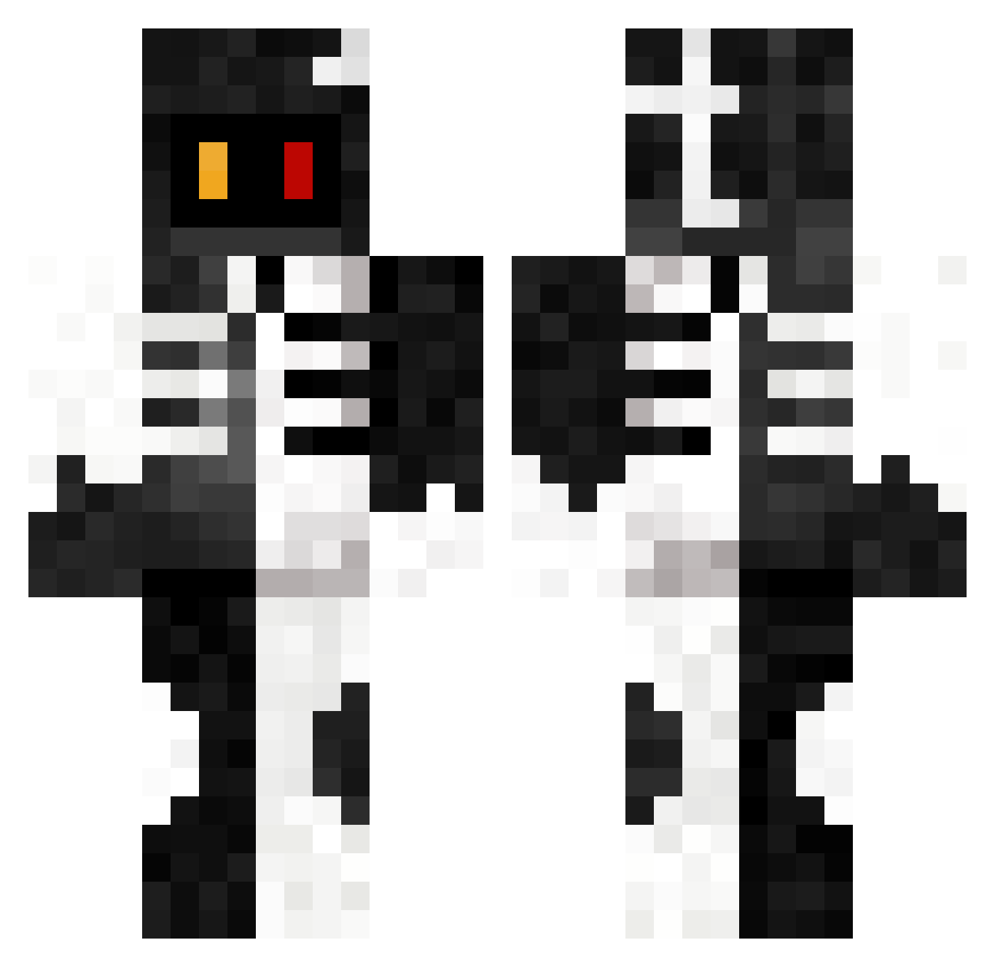 Oyashiro27 Minecraft skin, front and back view