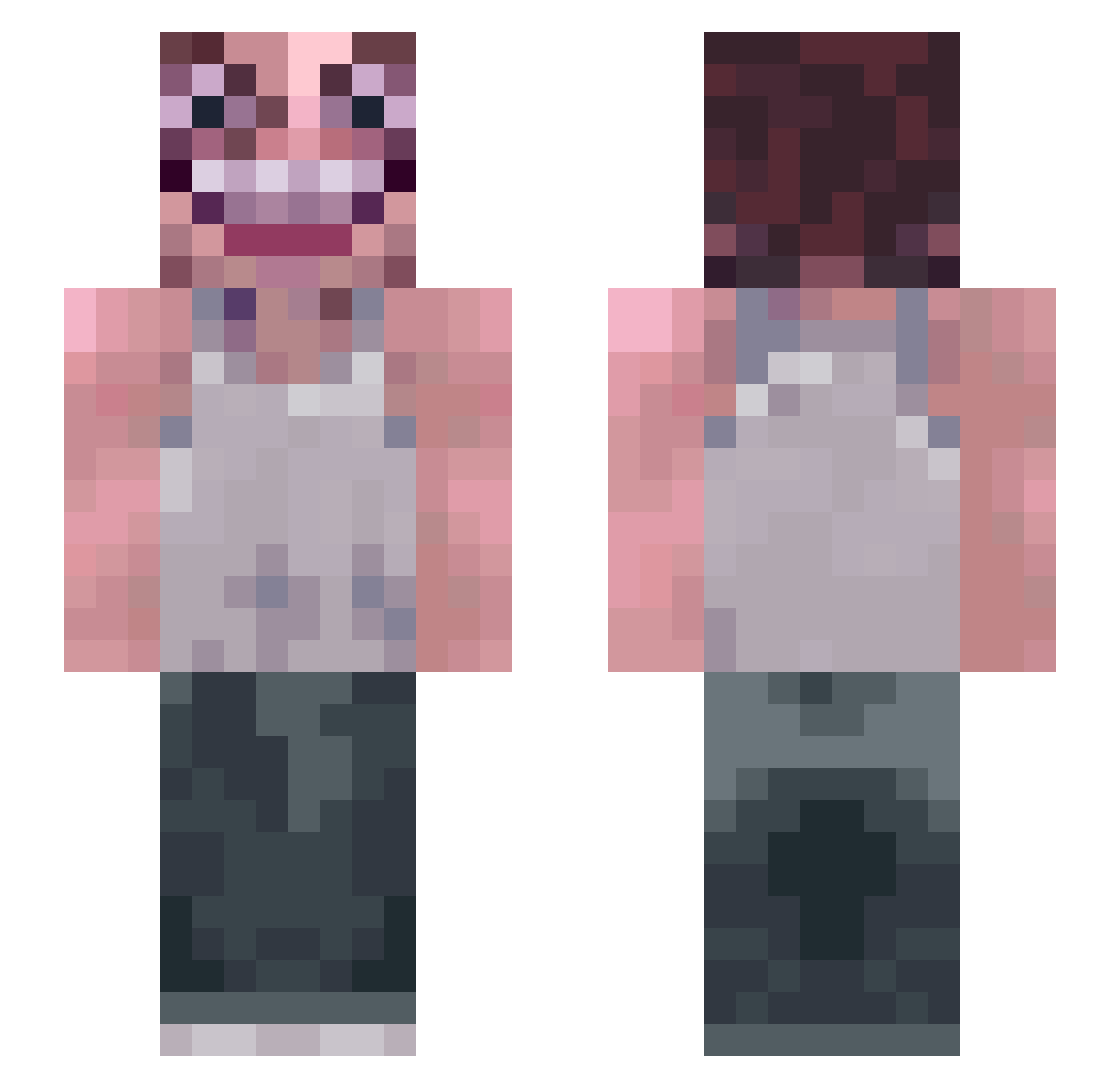 Ugeman Minecraft skin, front and back view