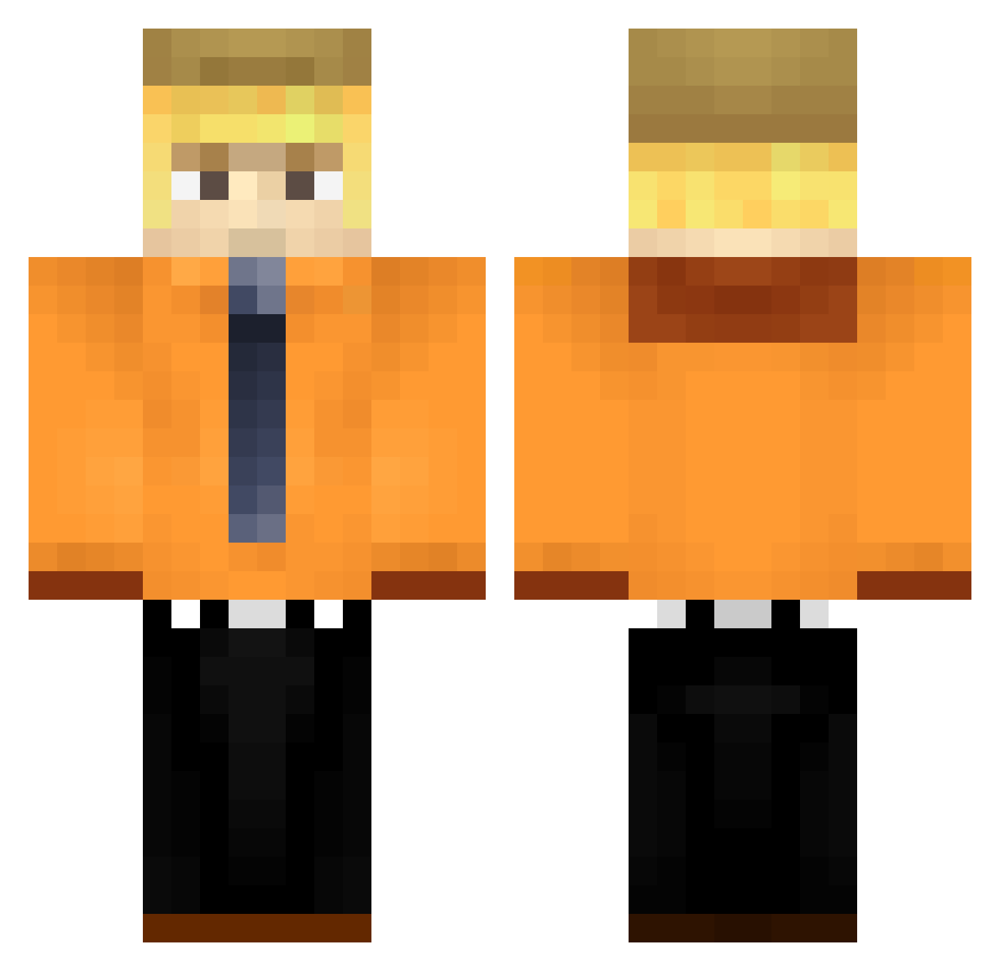 tkajjang Minecraft skin, front and back view
