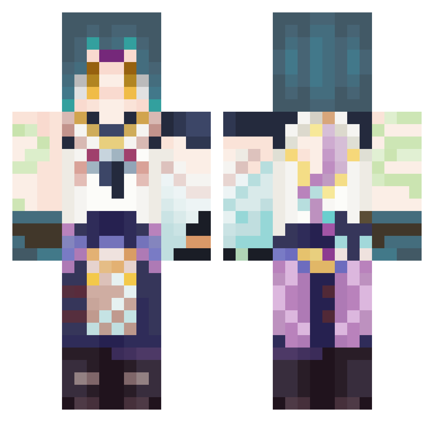 apjonne Minecraft skin, front and back view