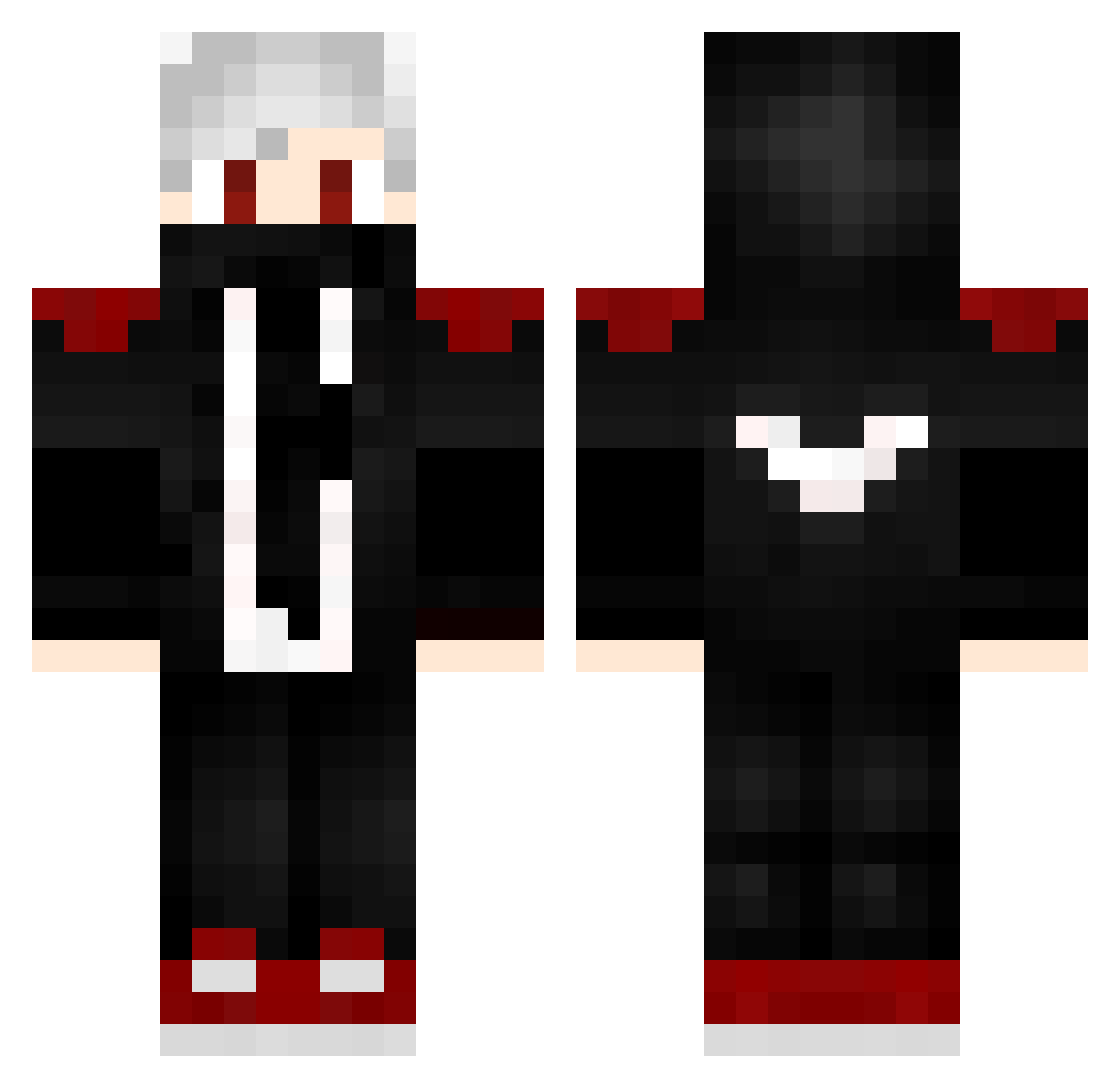 Expert8 Minecraft skin, front and back view