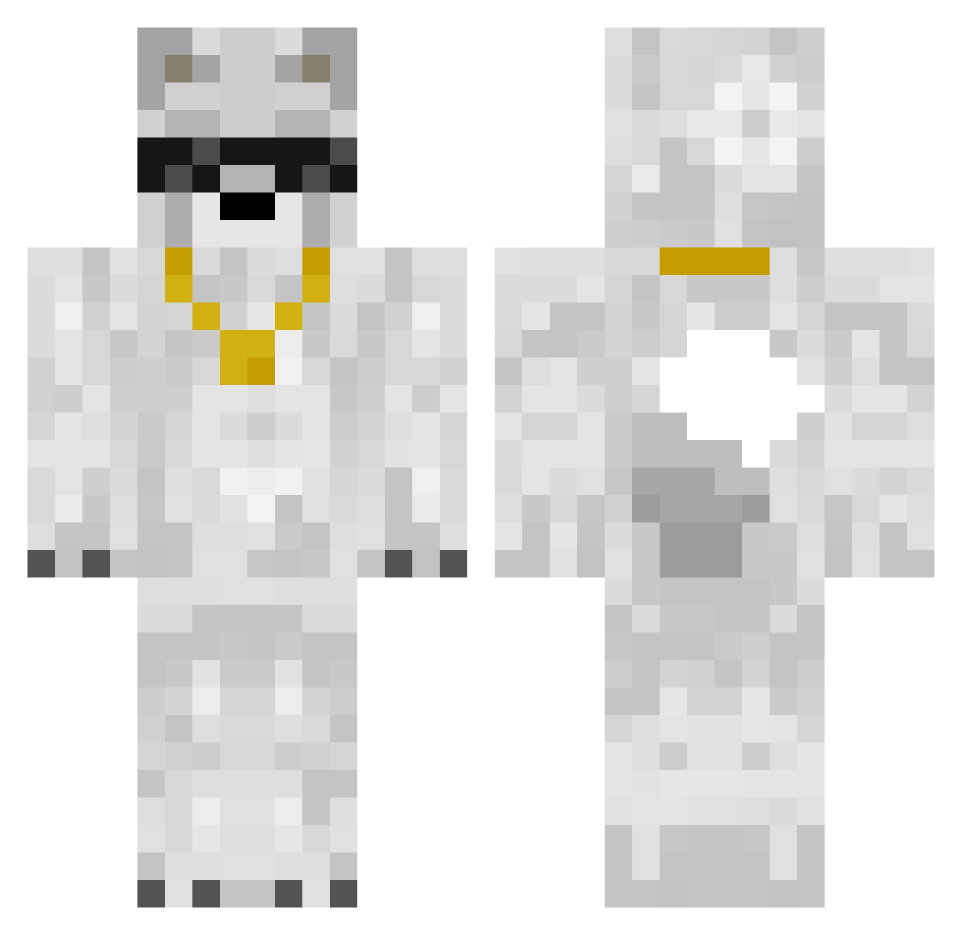 xvocsy Minecraft skin, front and back view