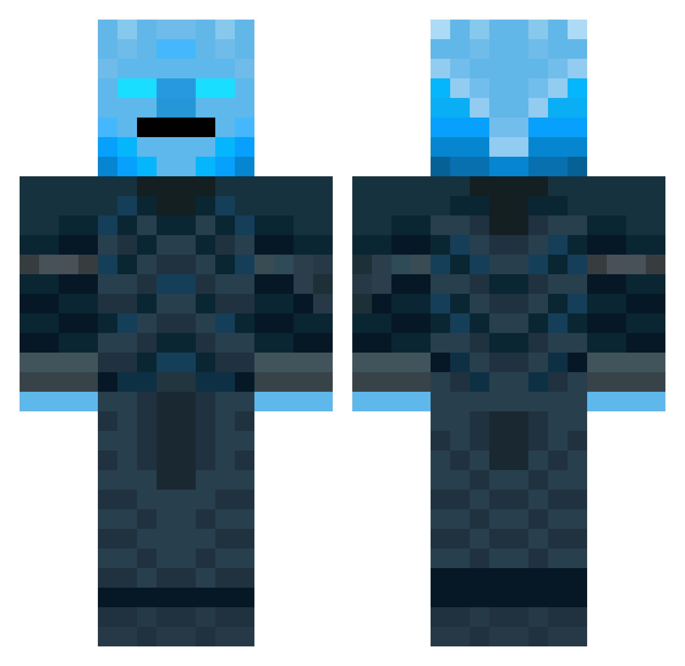 casper995 Minecraft skin, front and back view