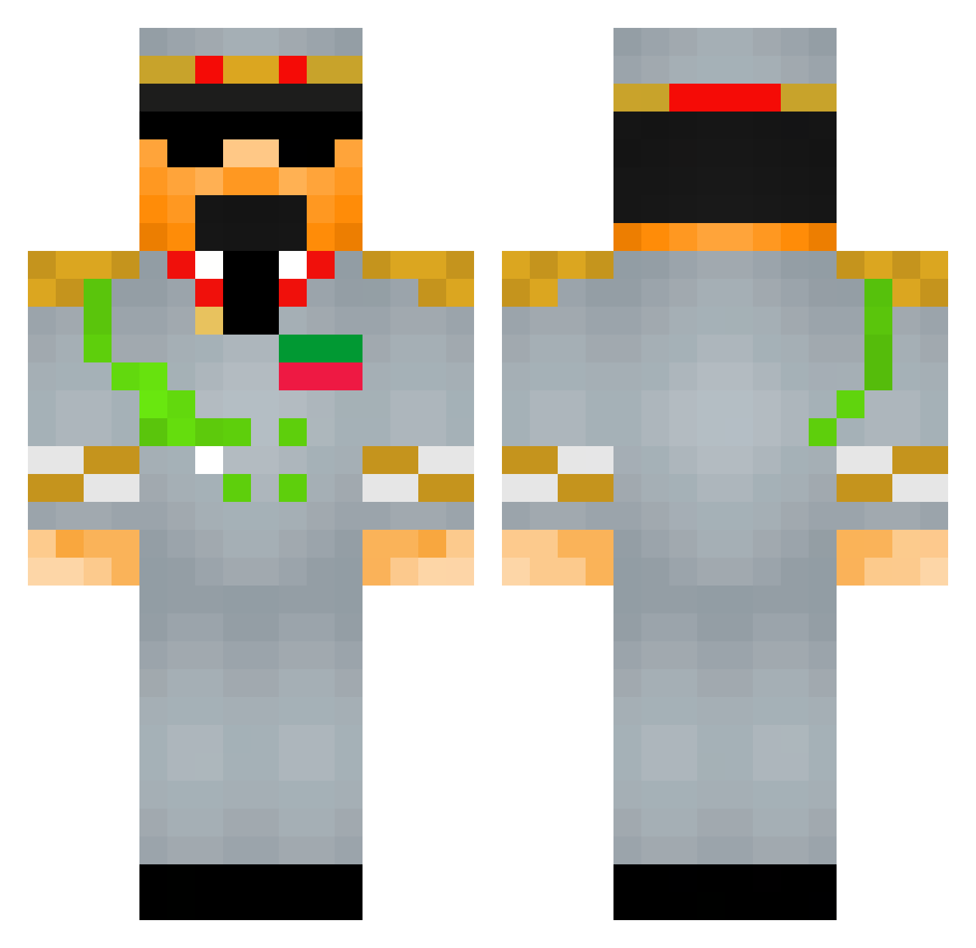 Paranoid_Fish Minecraft skin, front and back view