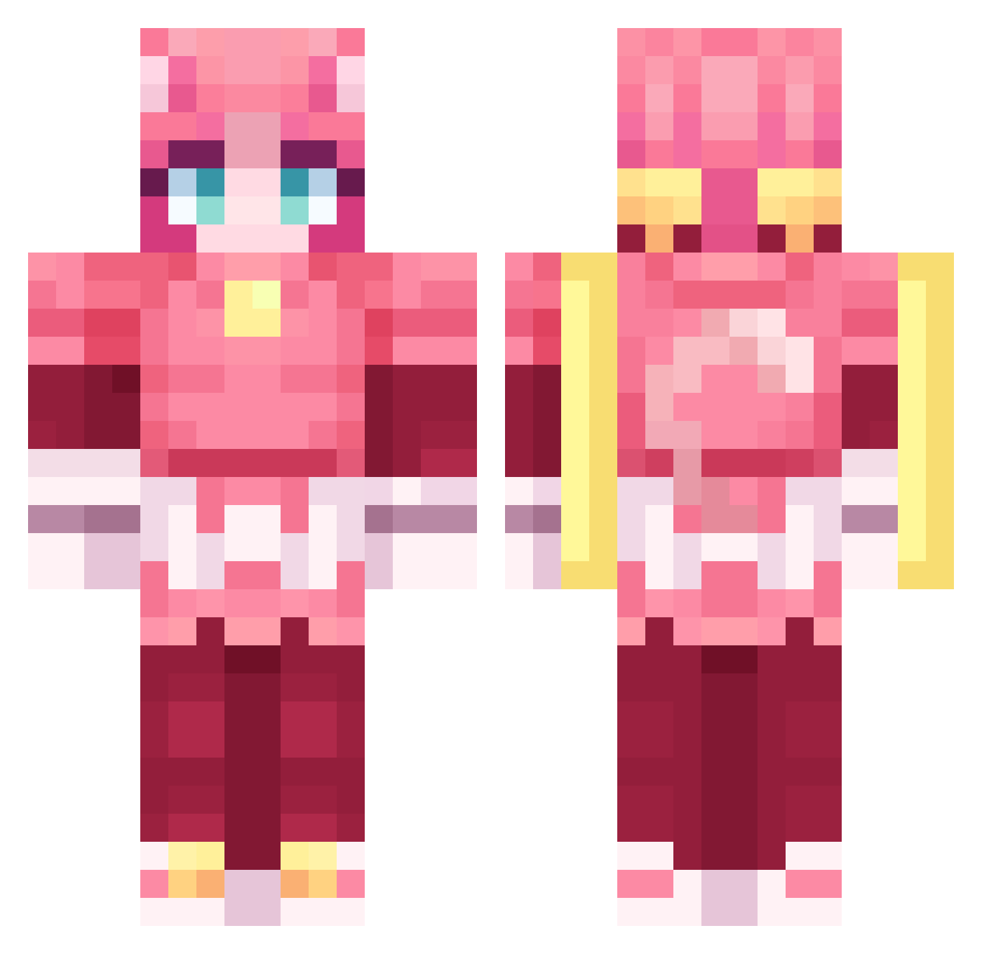 Majonezo Minecraft skin, front and back view