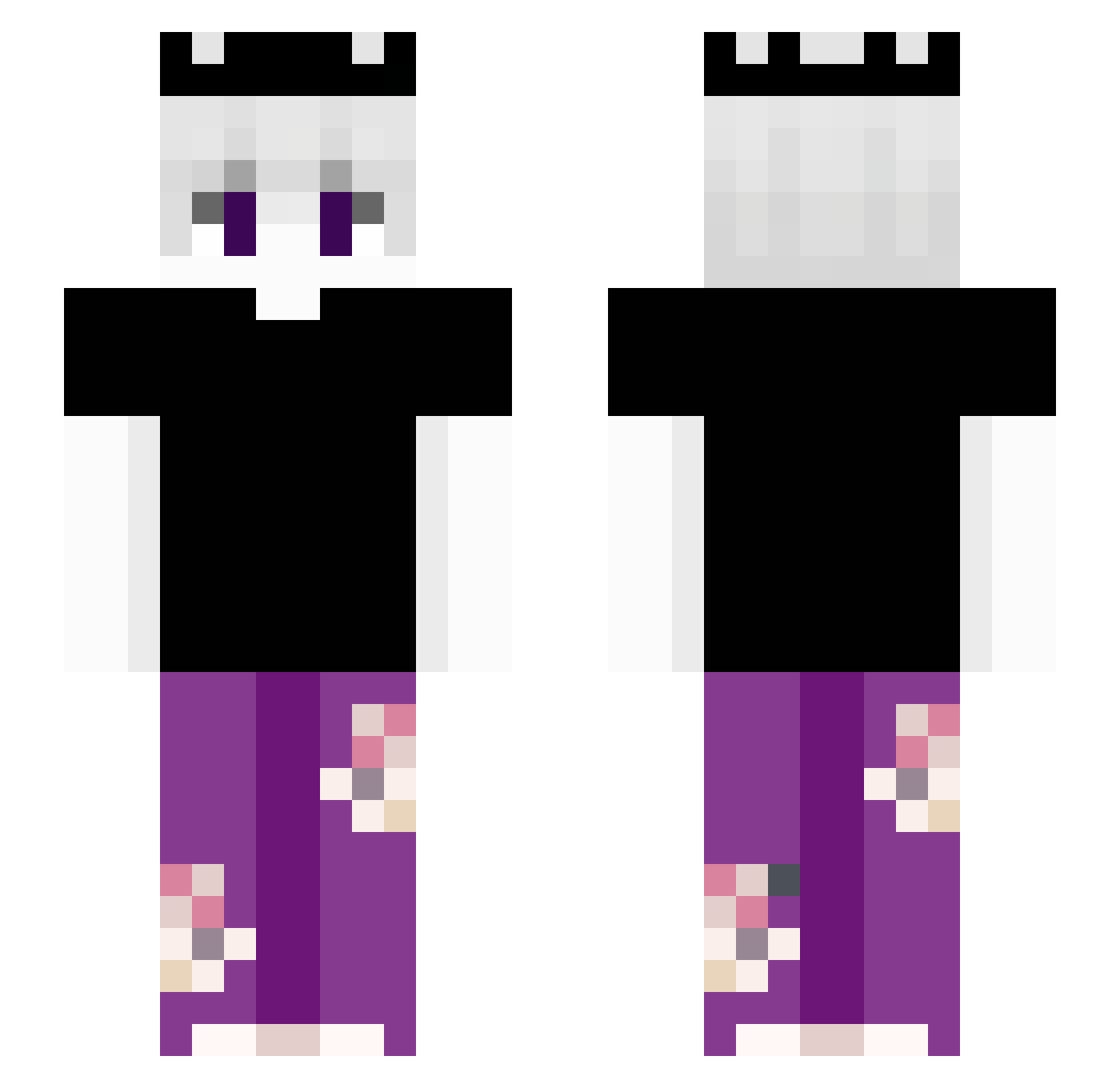 ursopolarr Minecraft skin, front and back view