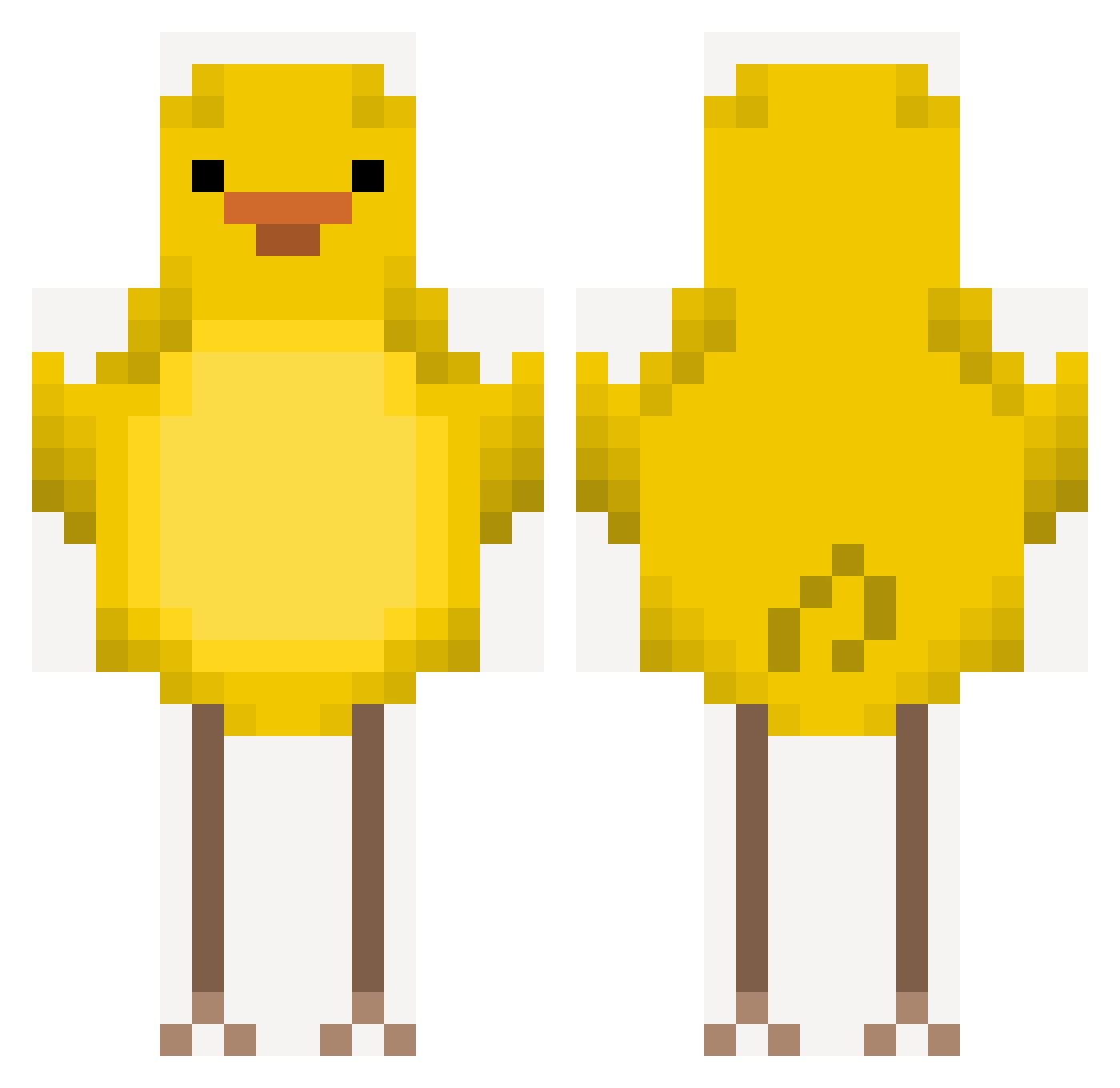 UrMa Minecraft skin, front and back view