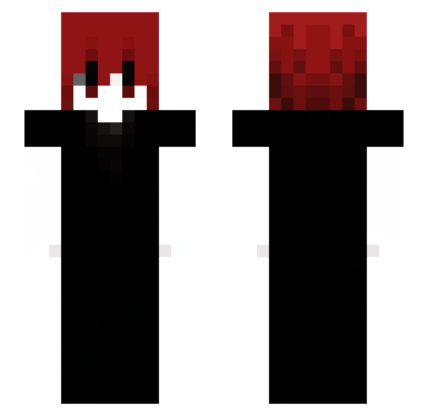 Zwiixi Minecraft skin, front and back view