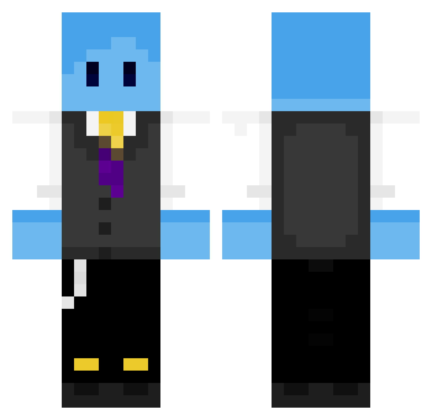 GriimmZYT Minecraft skin, front and back view