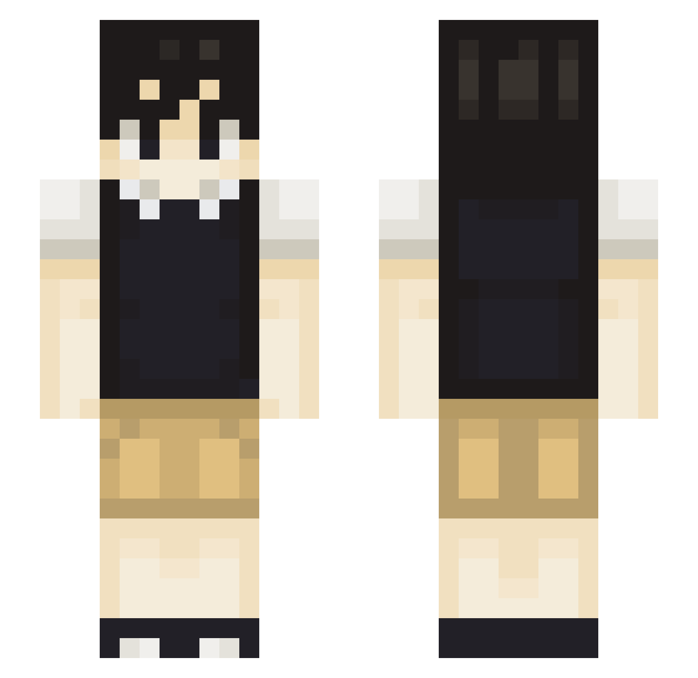 Tim2749 Minecraft skin, front and back view