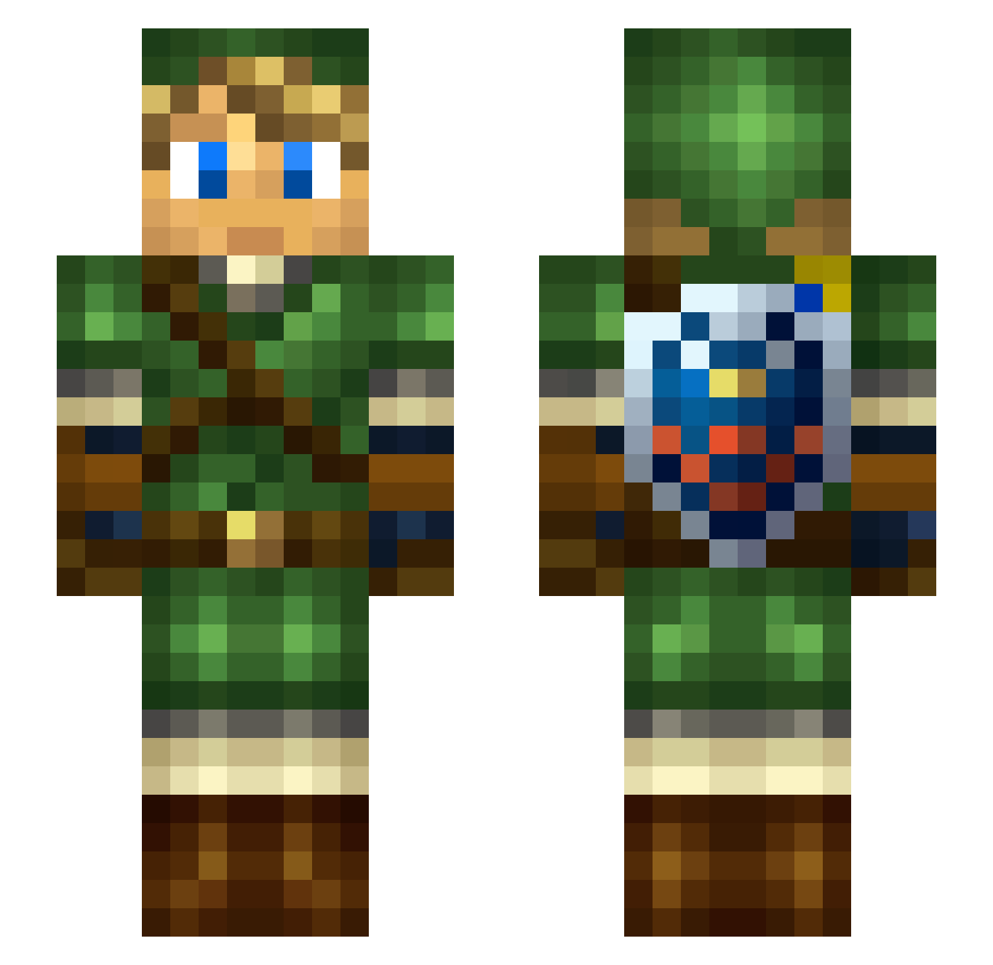 FranciscaLaRata Minecraft skin, front and back view
