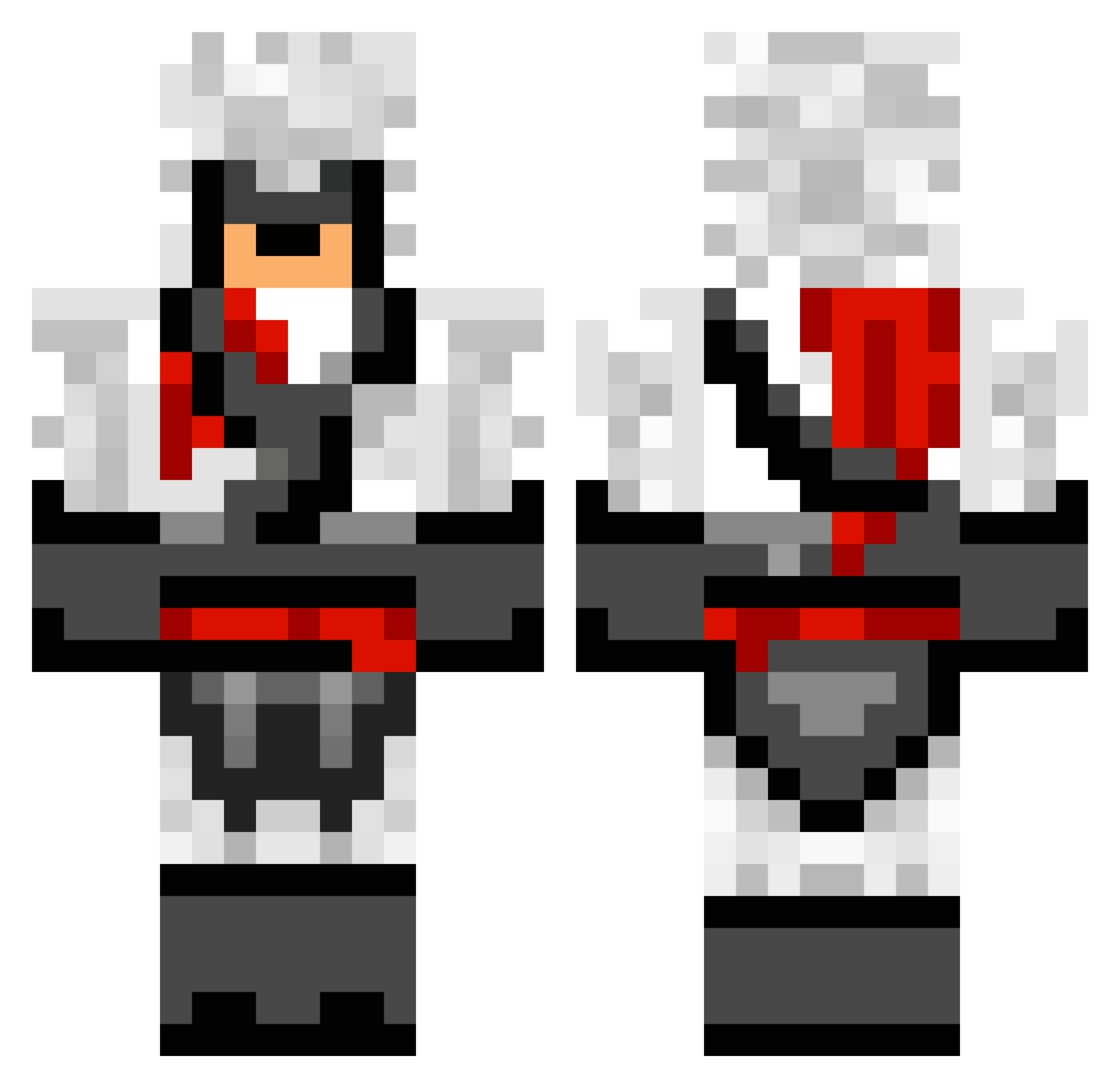 Extender Minecraft skin, front and back view