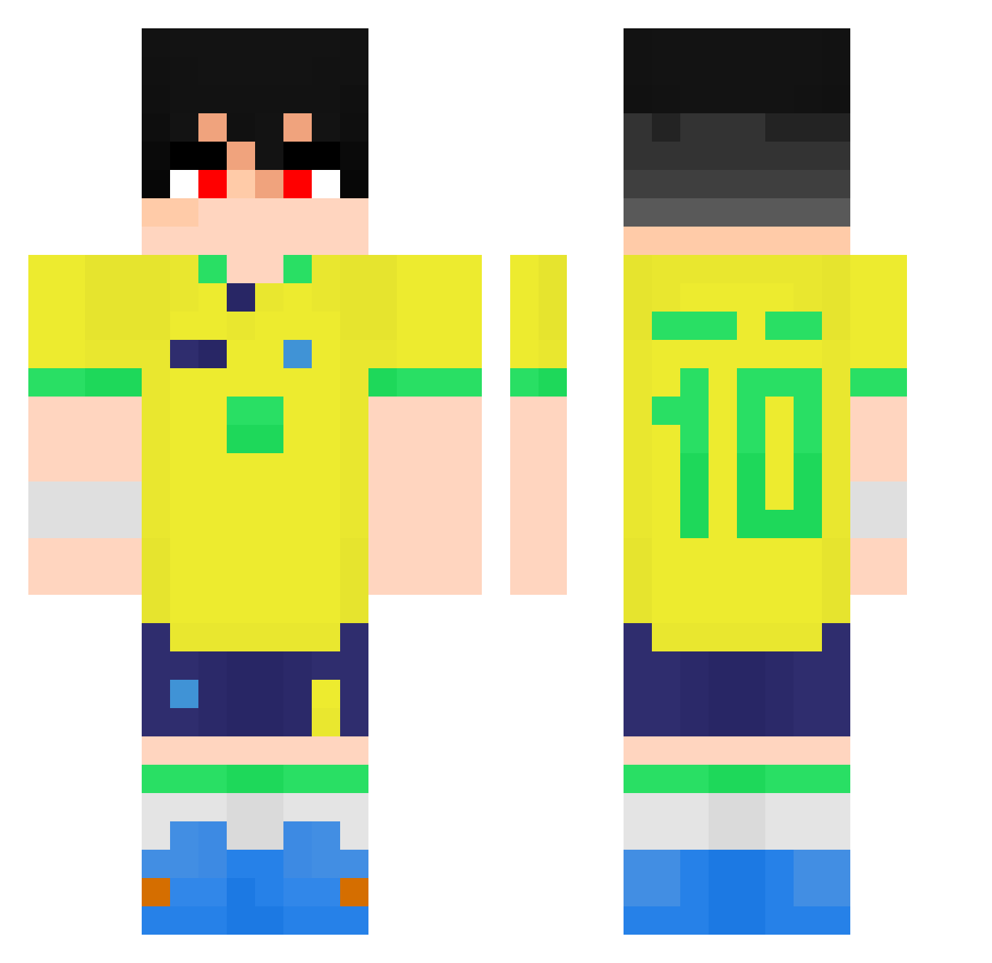 zGinkgo Minecraft skin, front and back view