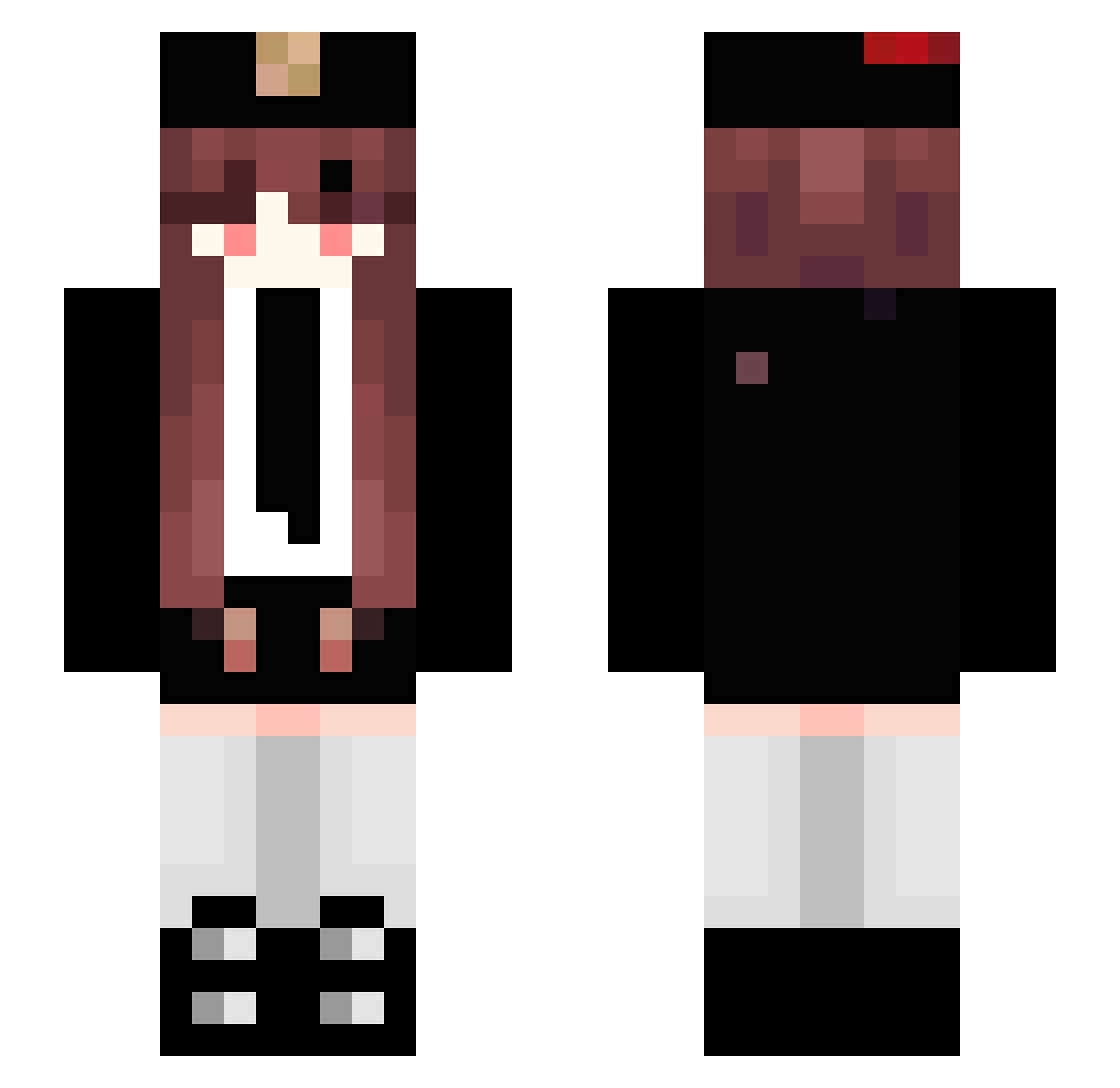 JustMagic_ Minecraft skin, front and back view