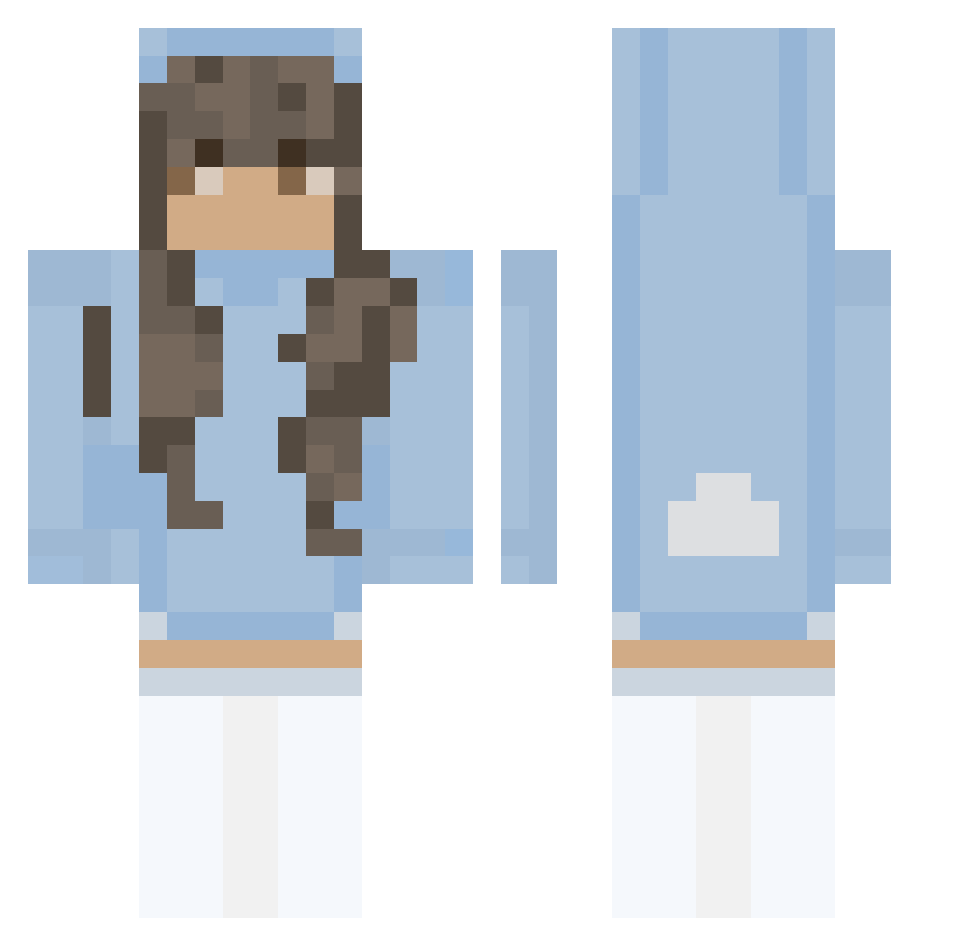 s1mpz Minecraft skin, front and back view