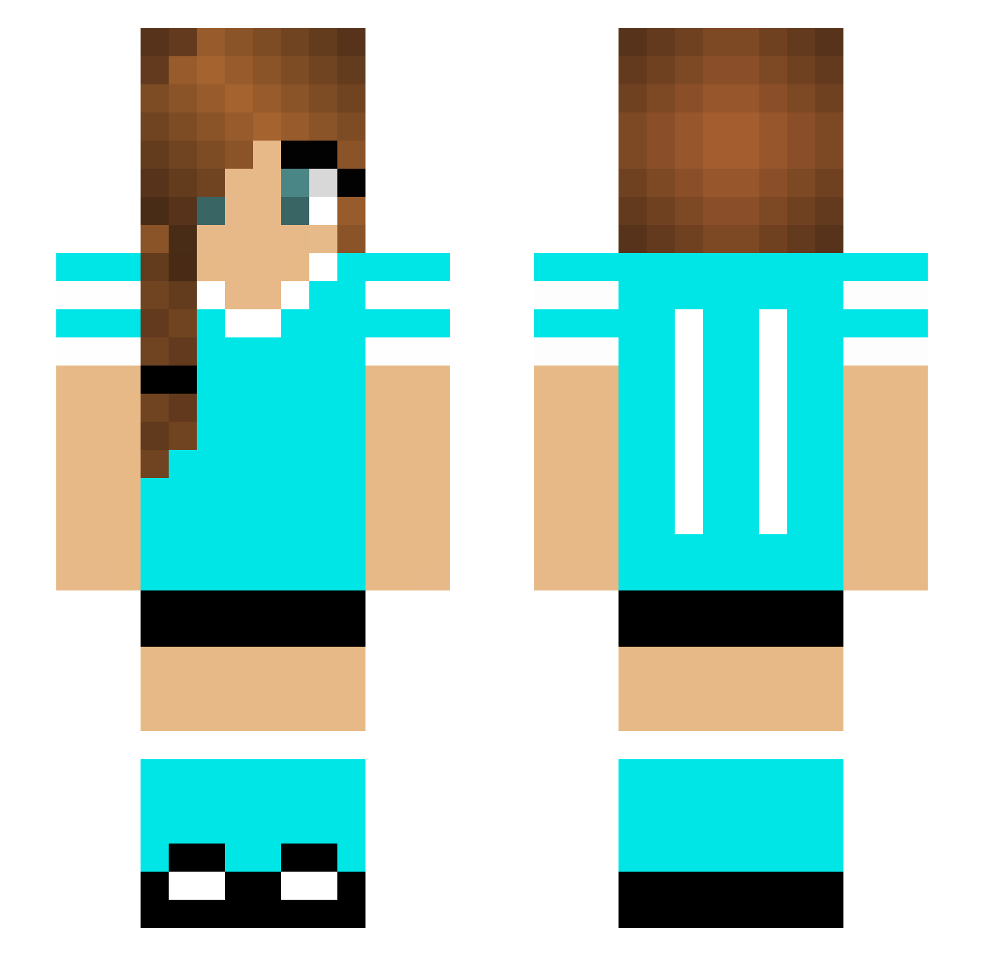 TMLEAFS82 Minecraft skin, front and back view