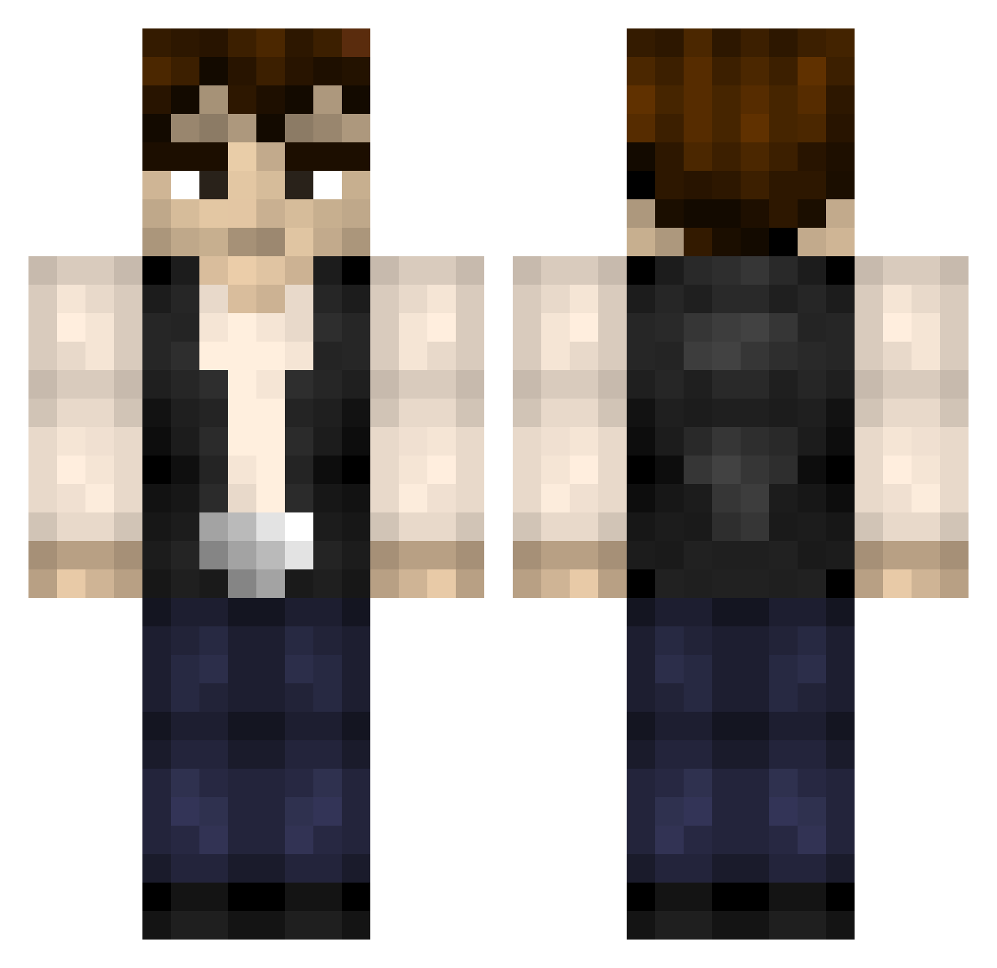 Kasta_Roh Minecraft skin, front and back view