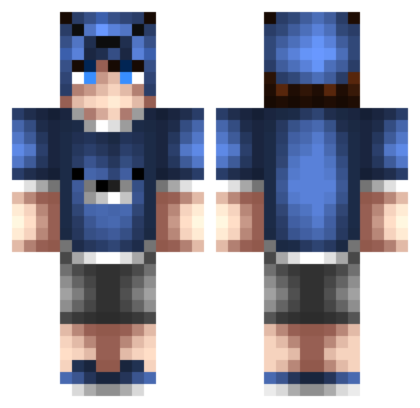 Smuggling Minecraft skin, front and back view