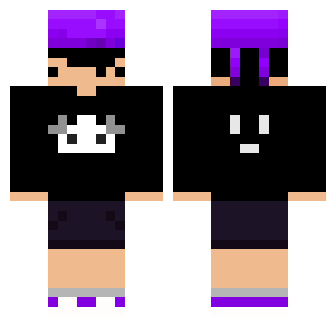 _SalteD_ Minecraft skin, front and back view