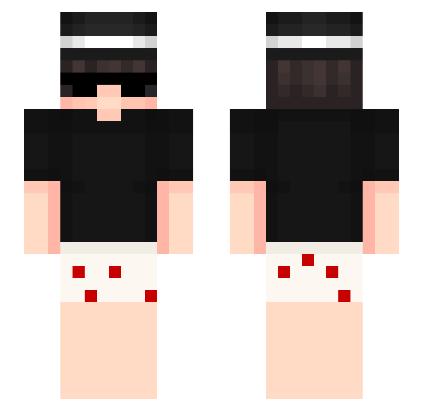 CepticBoi Minecraft skin, front and back view