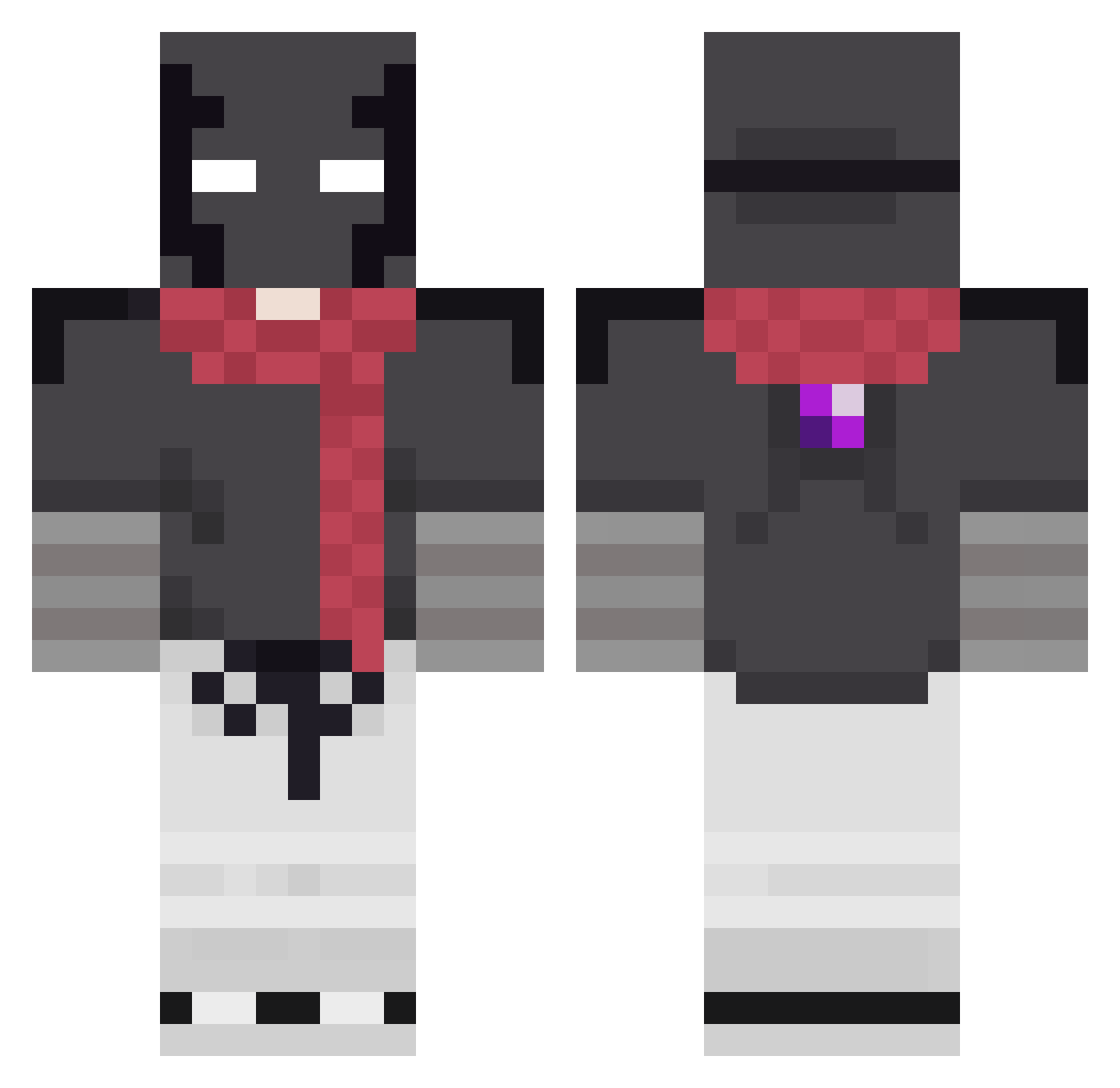 dariino Minecraft skin, front and back view