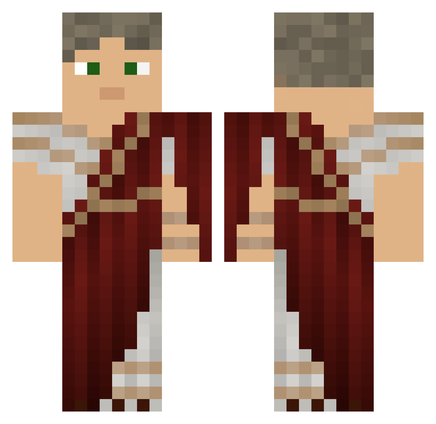PsychoticCat03 Minecraft skin, front and back view