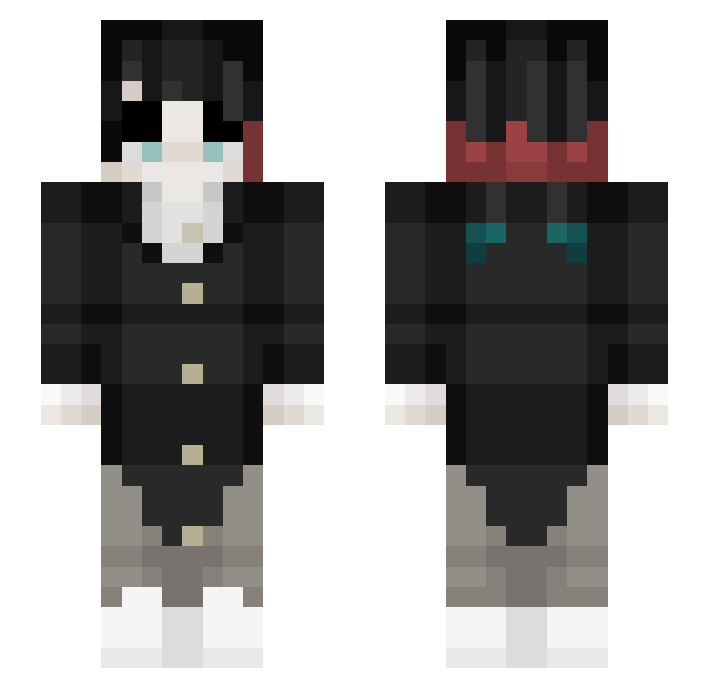 SabrinaSO Minecraft skin, front and back view