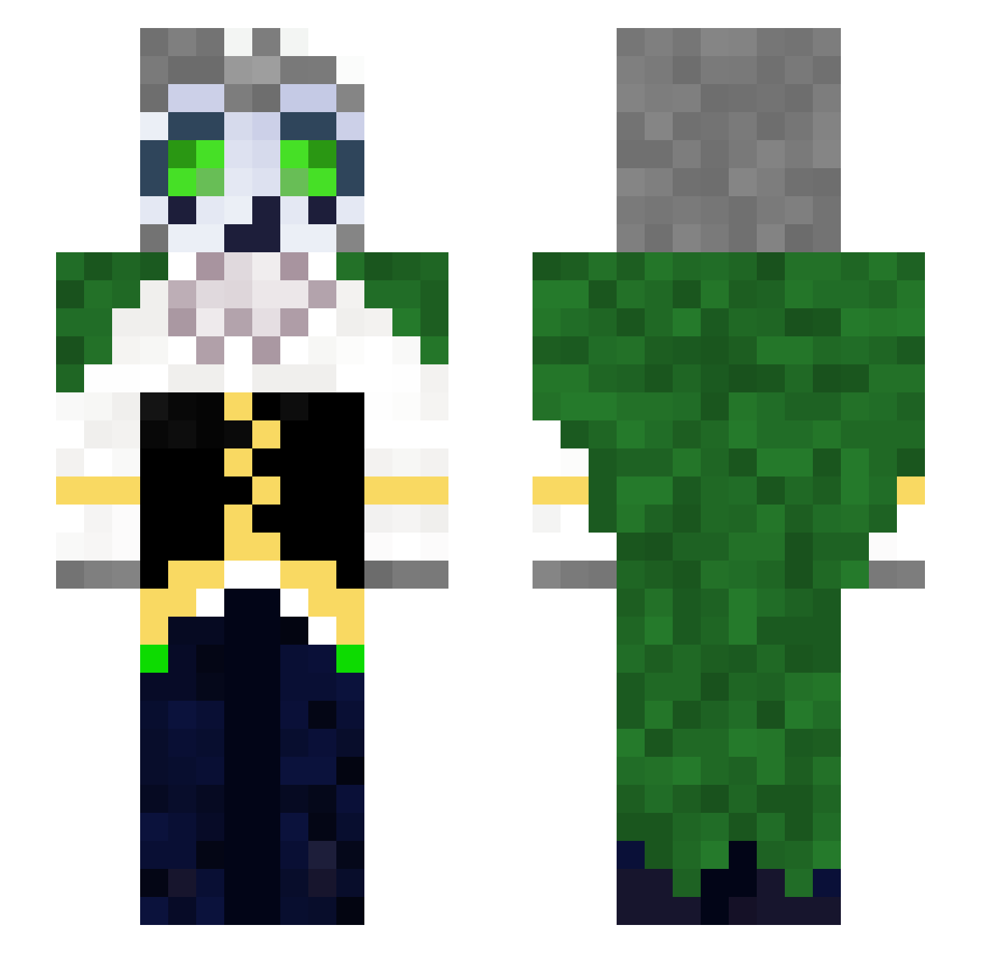 hidragaming11 Minecraft skin, front and back view