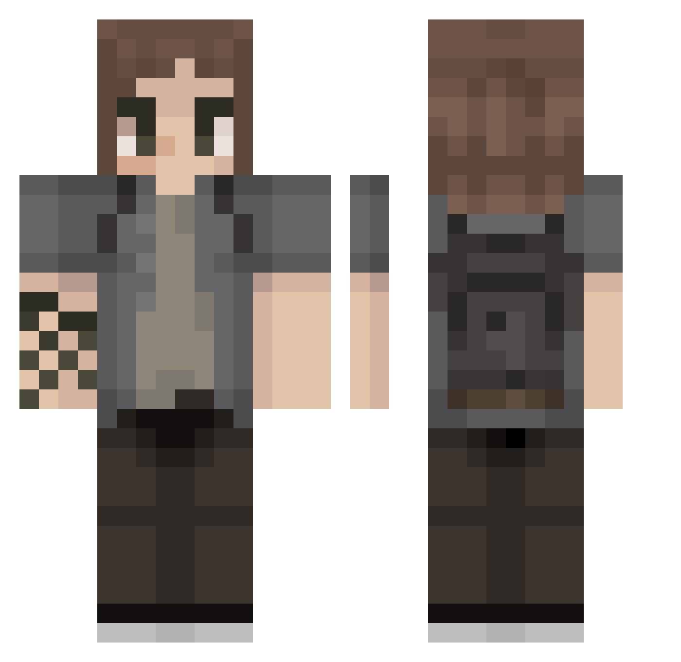 craketon Minecraft skin, front and back view