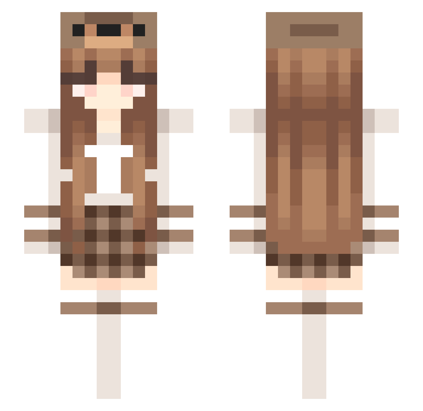 vipPeres Minecraft skin, front and back view