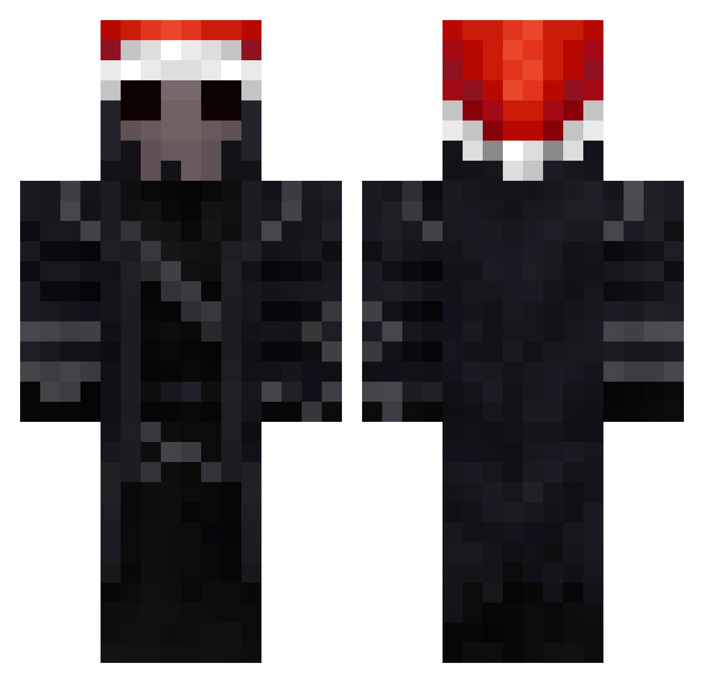 RealPasta Minecraft skin, front and back view