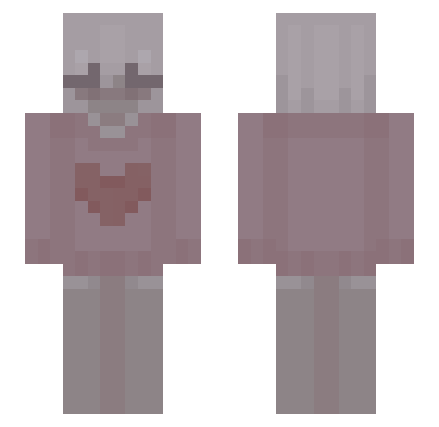 Fuzq_ Minecraft skin, front and back view