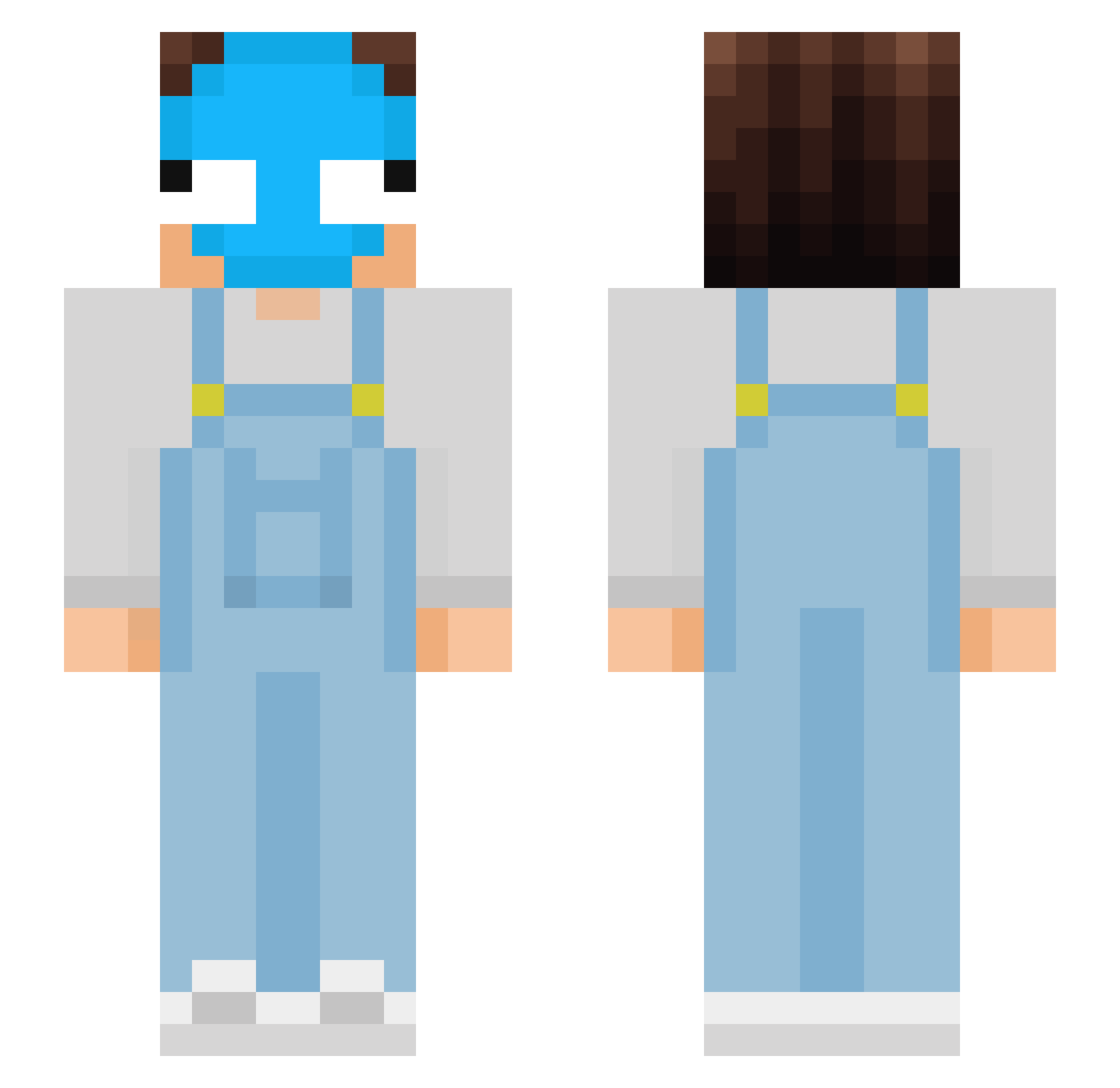 frachyyy Minecraft skin, front and back view