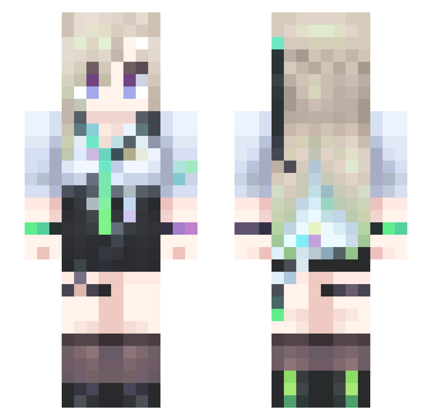 Garytam1119850 Minecraft skin, front and back view