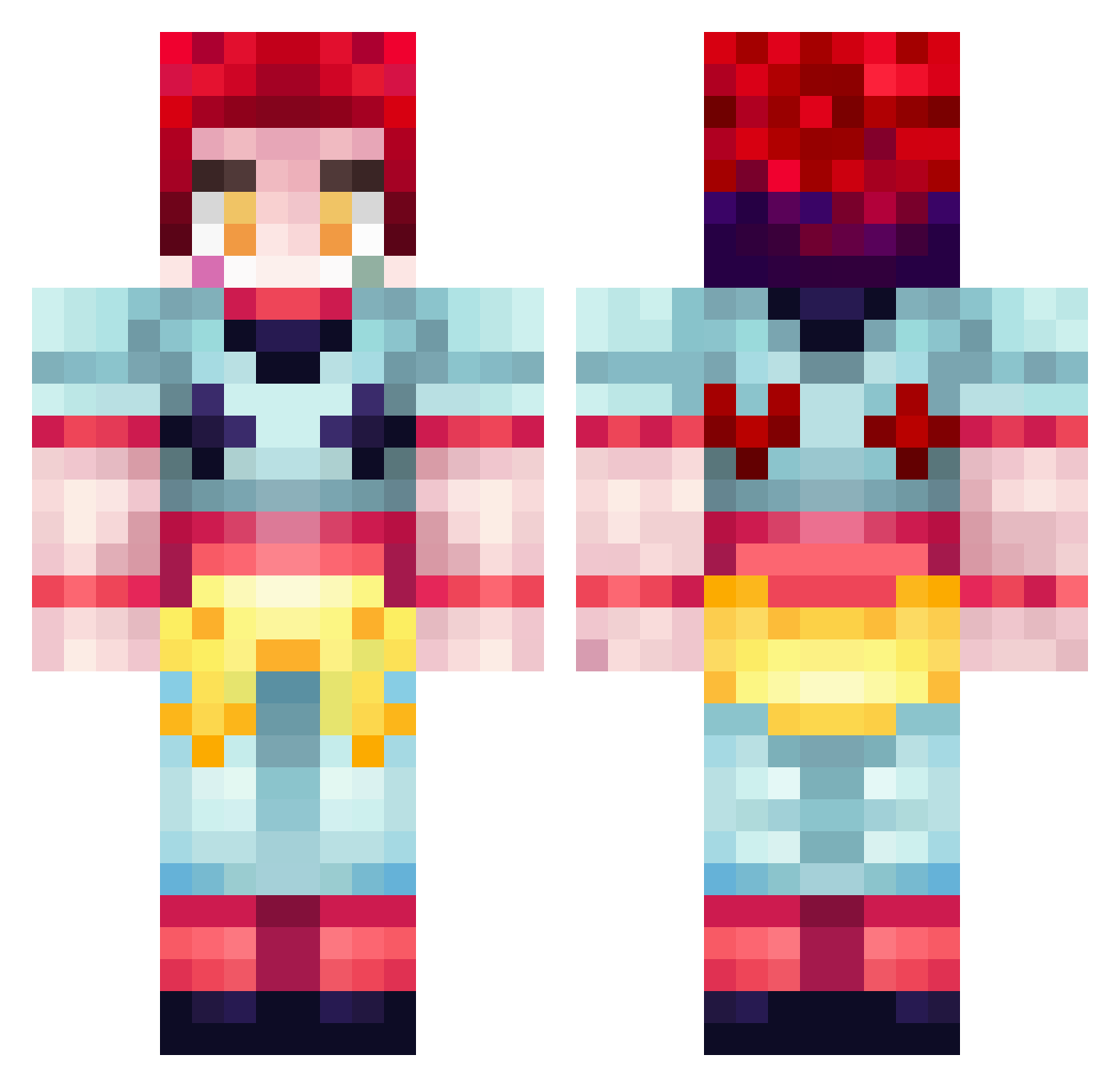 Kevingld07 Minecraft skin, front and back view