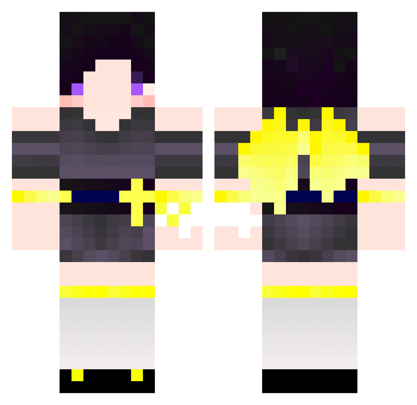 Red_month Minecraft skin, front and back view