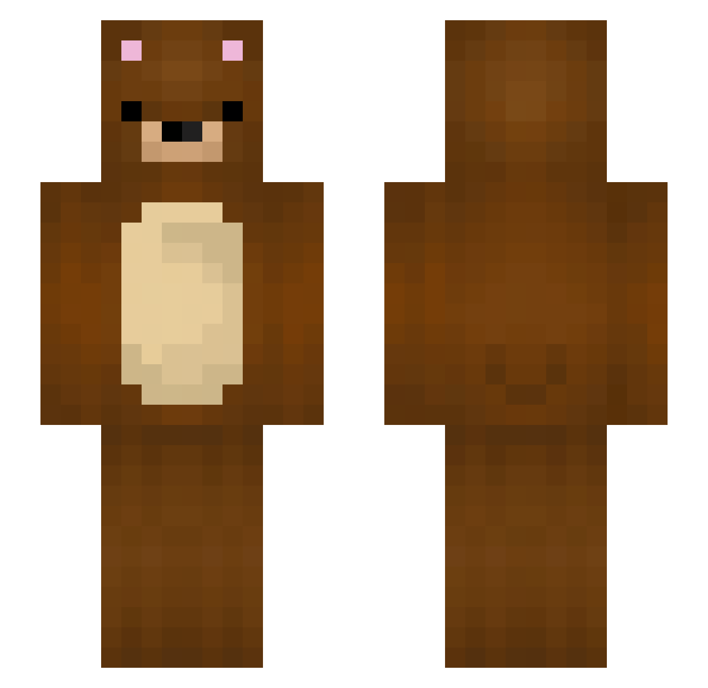 powerhackxGHG Minecraft skin, front and back view