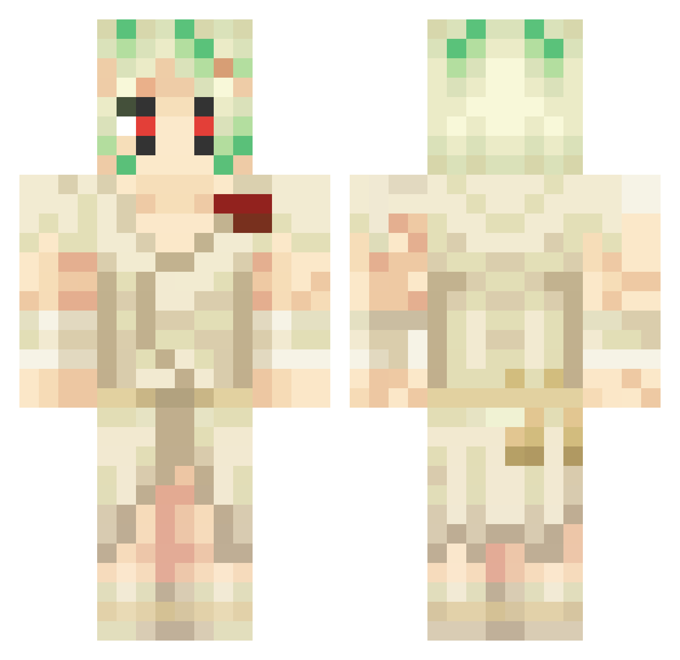 Dadga Minecraft skin, front and back view