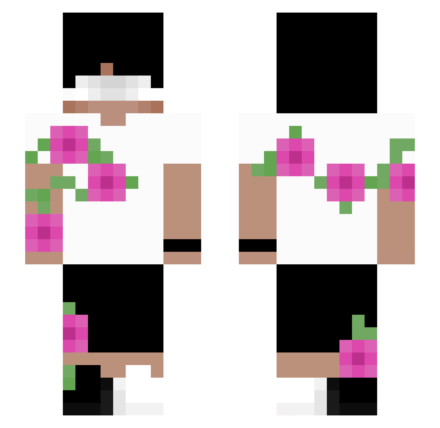 lleokane Minecraft skin, front and back view