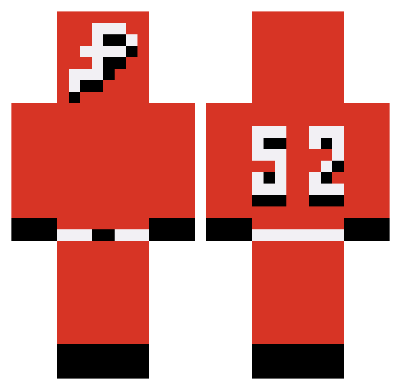 Krolin256 Minecraft skin, front and back view