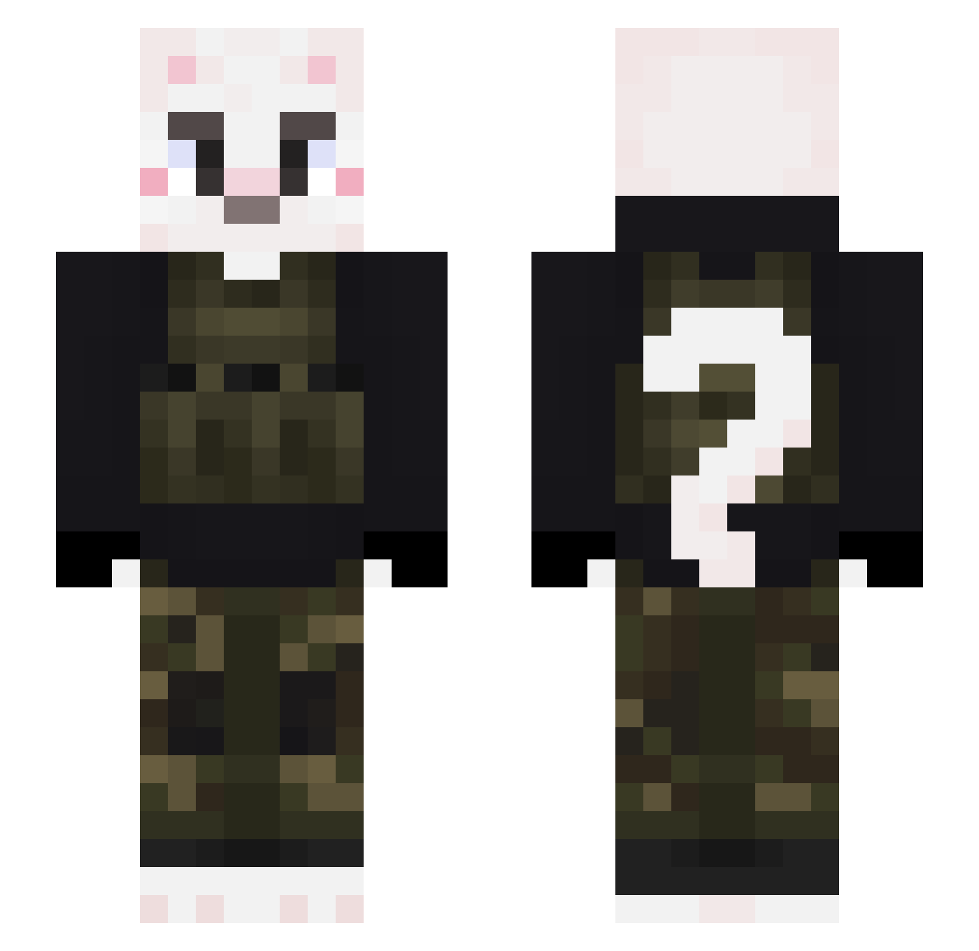 PotatoCrafter_1 Minecraft skin, front and back view