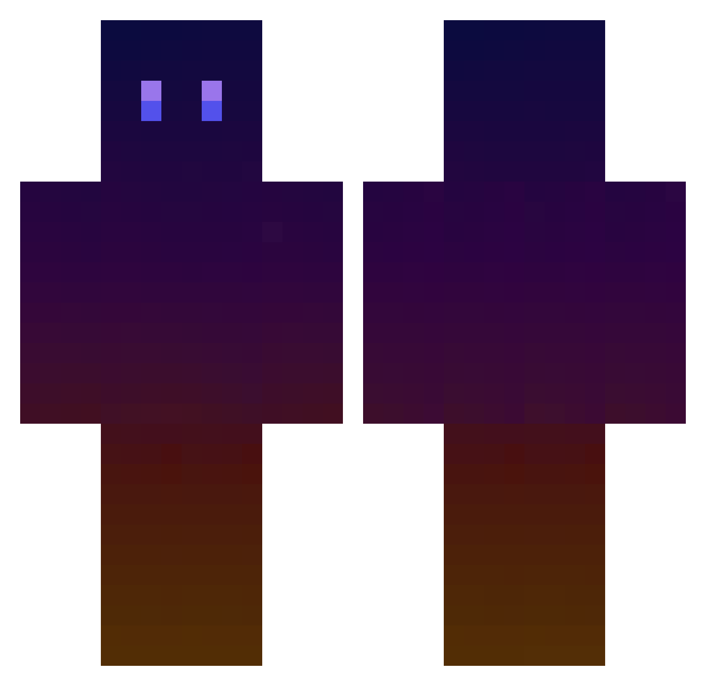 Smither160 Minecraft skin, front and back view